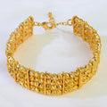 Bracelet de perles de mode arabe, plaqué or 24 carats, éthiopien, manchette de mariée, bracelets de mariage, bijoux vintage pour femmes musulmanes d'Oman