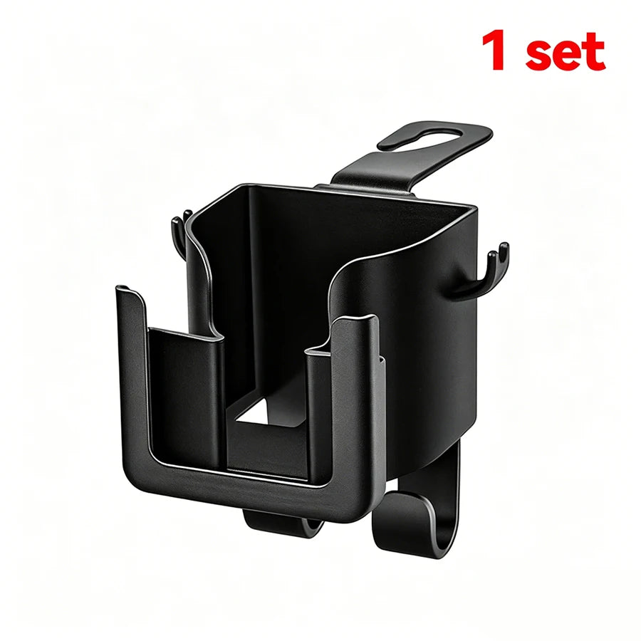 Organisateur de dossier de siège de voiture, lot de 2, porte-gobelet et crochet, support de téléphone, rangement arrière pour tasse d'eau et téléphone, accessoires d'intérieur de voiture