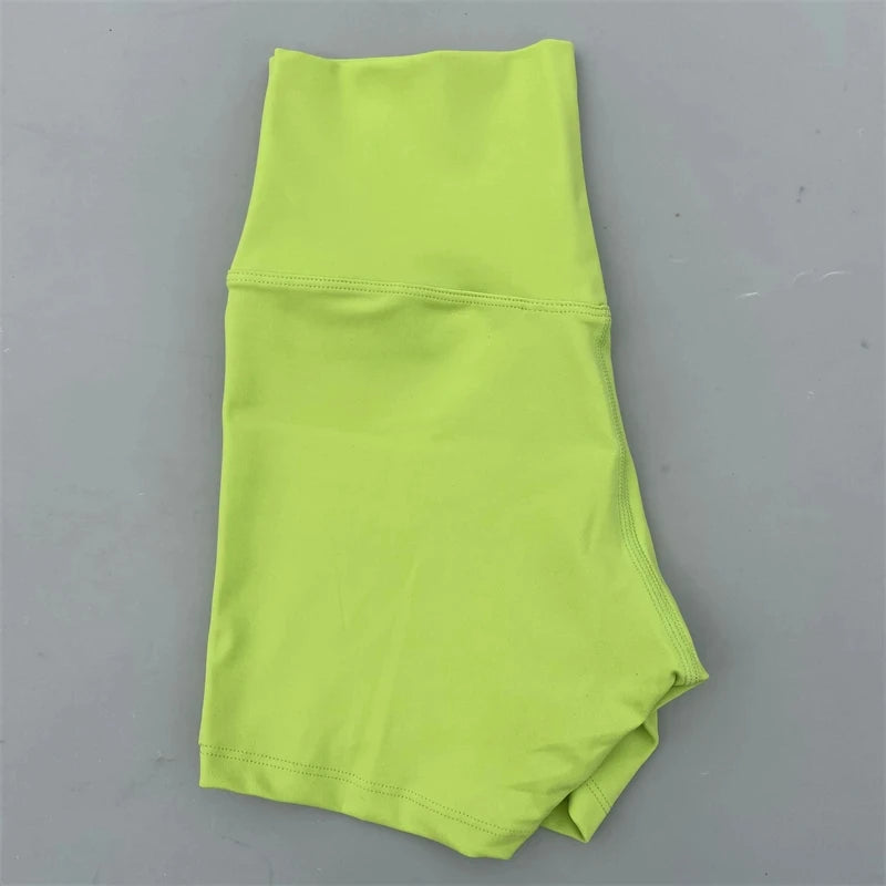 Short de sport pour femmes, shorts de yoga, shorts de sport taille haute, leggings courts d'entraînement, pantacourts de fitness, cyclisme de course, vêtements de sport doux et ajustés