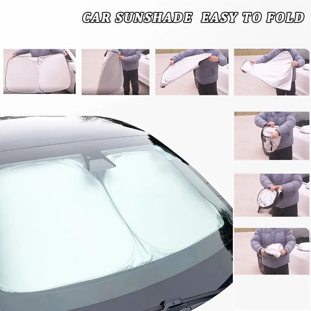 Pare-soleil de pare-brise pour Tesla Model Y 3 2017-2025 2026, couverture pare-soleil pliable pour vitre avant, protection thermique, accessoires de visière