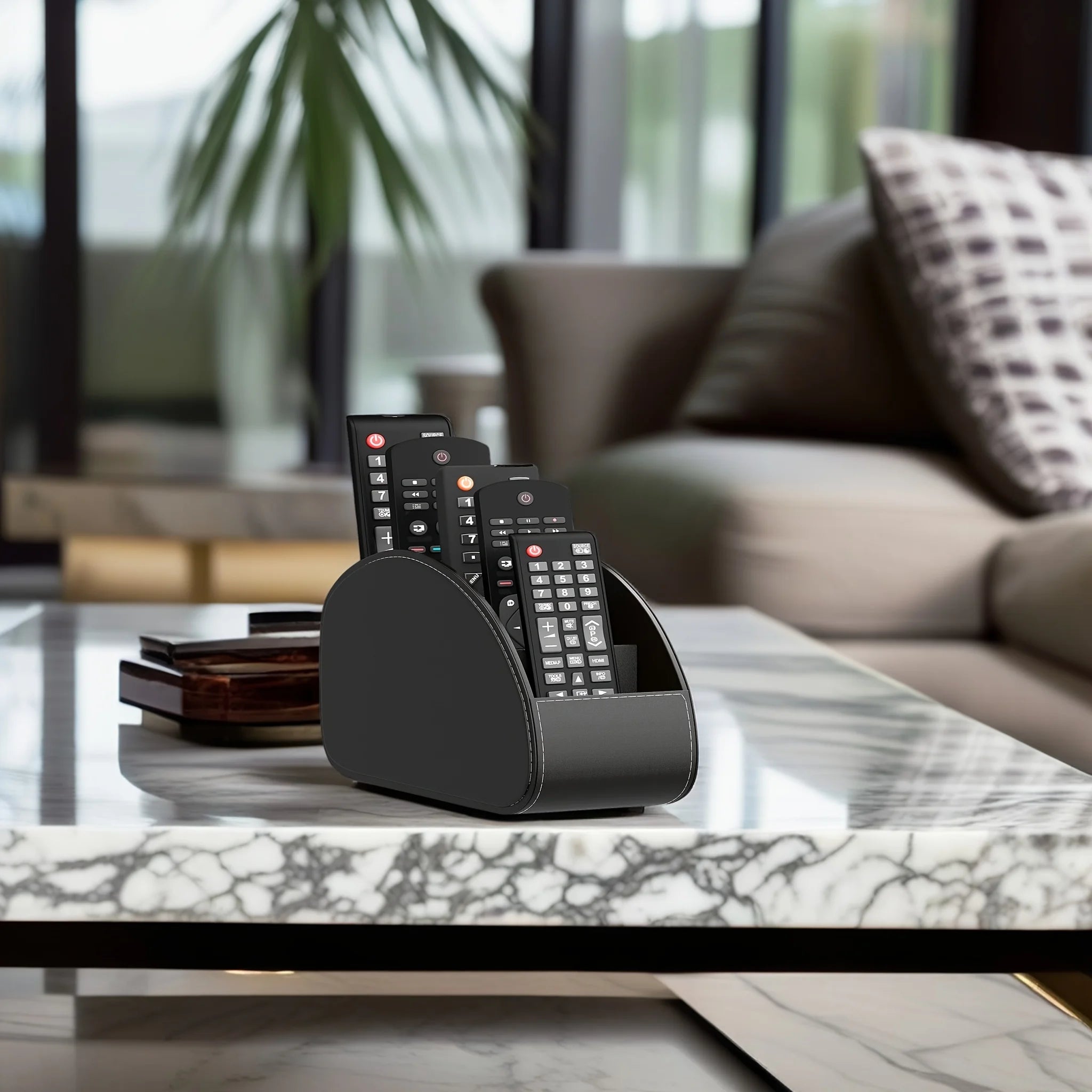 1 support de télécommande – Organiseur de rangement pour téléviseur, lecteurs multimédias, stylos, organiseur de bureau et de table de chevet peu encombrant