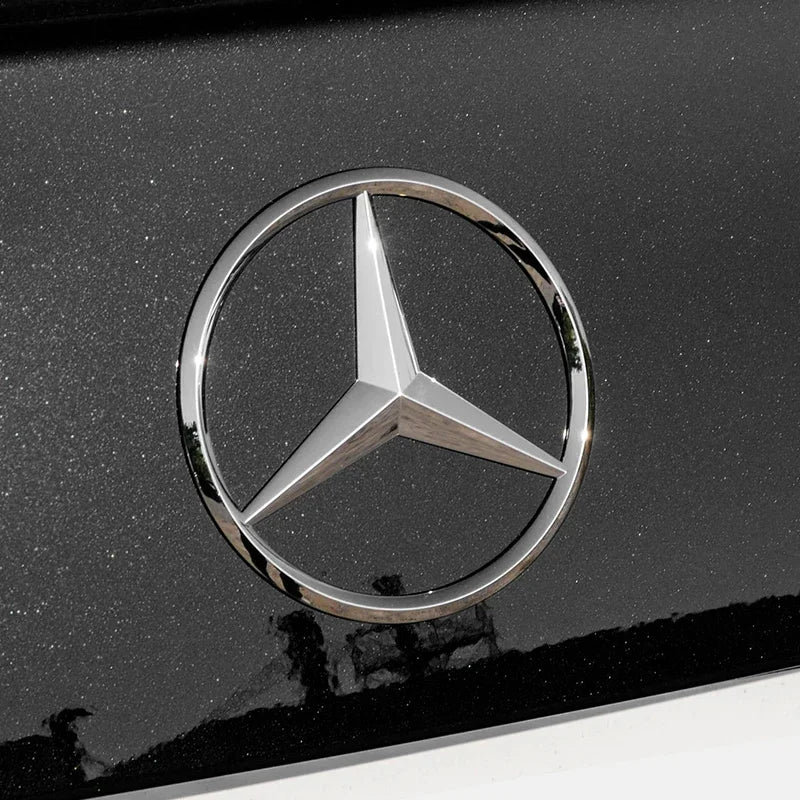ملصق شارة صندوق السيارة الخلفي من مادة ABS مقاس 9 سم لسيارة مرسيدس بنز S320 W164 W203 W204 W168 C180 E320 A200 CLA CLK CLS ML