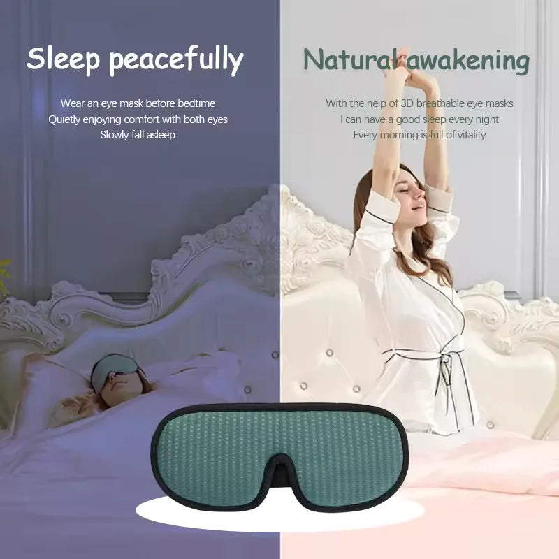 Masque de sommeil oculaire 3D Contour adapté aux dormeurs latéraux -100% Occultant Doux et sans stress - Convient pour les siestes de voyage et le yoga