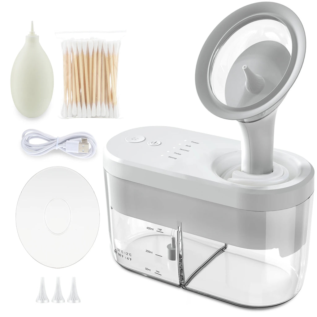 Nettoyant d'Oreilles Électrique, Kit de Nettoyage de Cérumen, Système d'Irrigation Sûr pour Adultes et Enfants