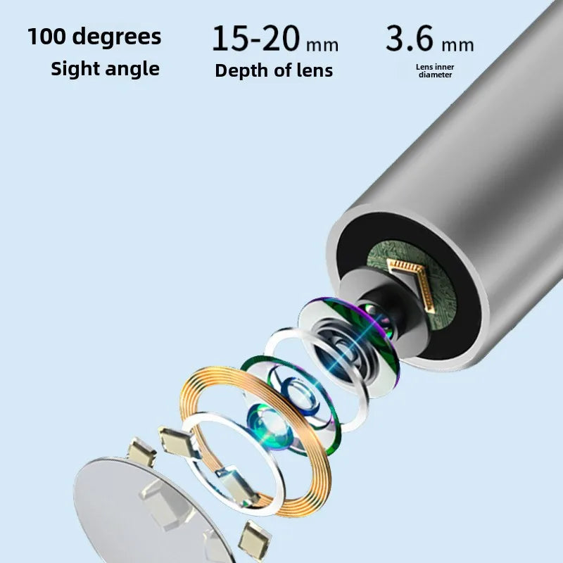 Nettoyant d'oreilles avec caméra, ensemble de bâtonnets d'oreilles HD, otoscope, chargement USB C, outil d'élimination du cérumen, cure-oreille, ensemble de nettoyage d'oreilles NK3