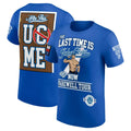 T-shirt homme bleu clair John Sena farewell tour Toronto Haut de sport respirant et à séchage rapide pour l'été