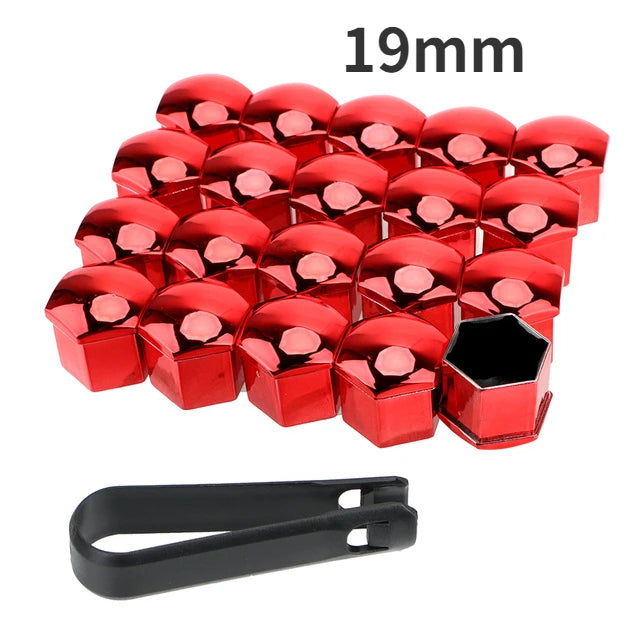 19/17mm 20pcs/set Car Wheel Nut Caps Protection Covers Caps Anti-Rust Auto Hub Screw Cover Car Tyre Nut Bolt Exterior Decoration