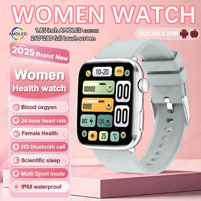 Montre connectée de sport tendance 2025 pour hommes et femmes, avec diagnostic intelligent par IA, surveillance de la tension artérielle, de la fréquence cardiaque (HRV+PPG), étanche IP68 et NFC