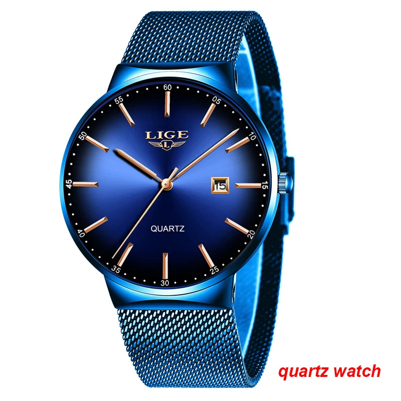 Montres-bracelets mécaniques automatiques LIGE 2026 pour hommes, montre de luxe tourbillon de marque supérieure pour hommes, montre de mode étanche pour hommes
