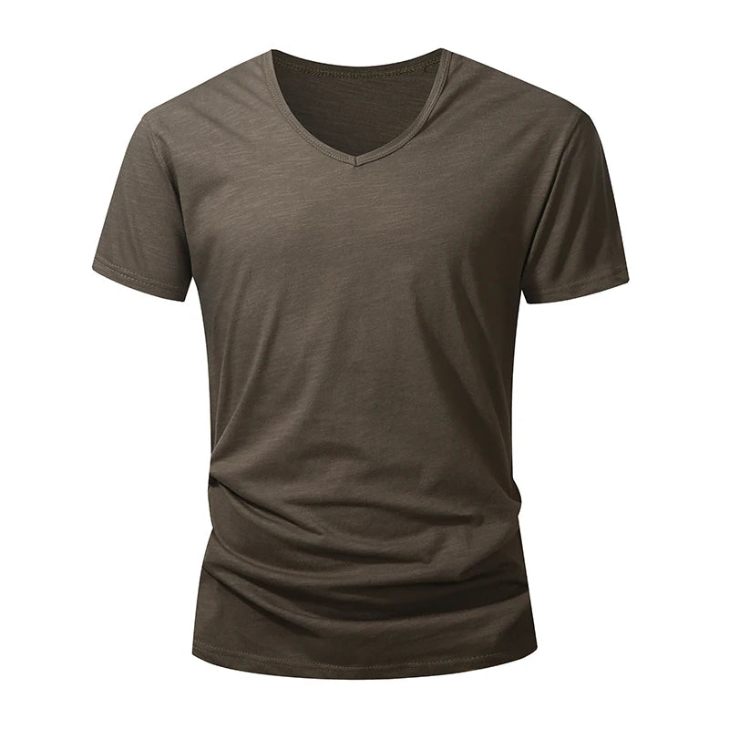T-shirt homme 100% Coton Été Manches Courtes Hauts Tee Noir Blanc Vêtements Homme Doux Haute Qualité T-shirt Homme Décontracté