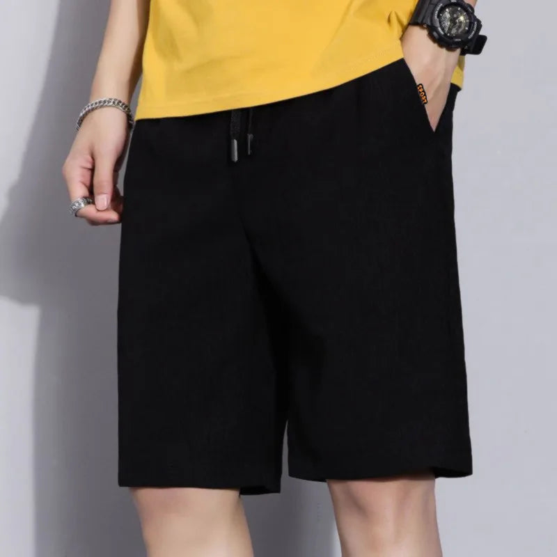Shorts d'été décontractés grande taille pour hommes, pantalon de plage, sport, course, short droit, pantalon de survêtement fin, short décontracté ample