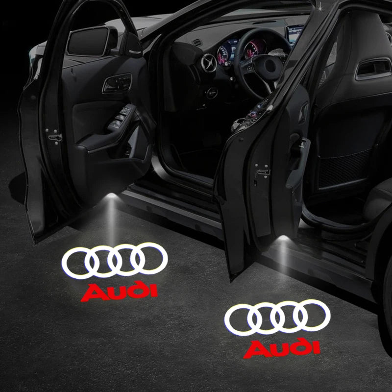 Lampes de projecteur LED de bienvenue pour portière de voiture Décoration pour Audi Sline A3 A1 A4 A6 B8 A5 B7 C7 A7 A8 B9 B6 C6 Q2 Q3 Q5 Q7 Q8 TT R
