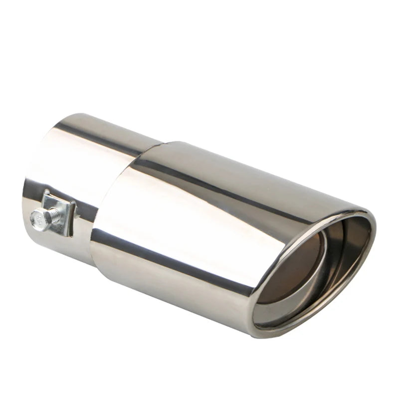 1 Pièce 2.5" Entrée Voiture Auto Embout d'Échappement Silencieux Tuyau Acier Inoxydable Garniture Chromée Arrière Queue Gorge Pour La Plupart des Voitures