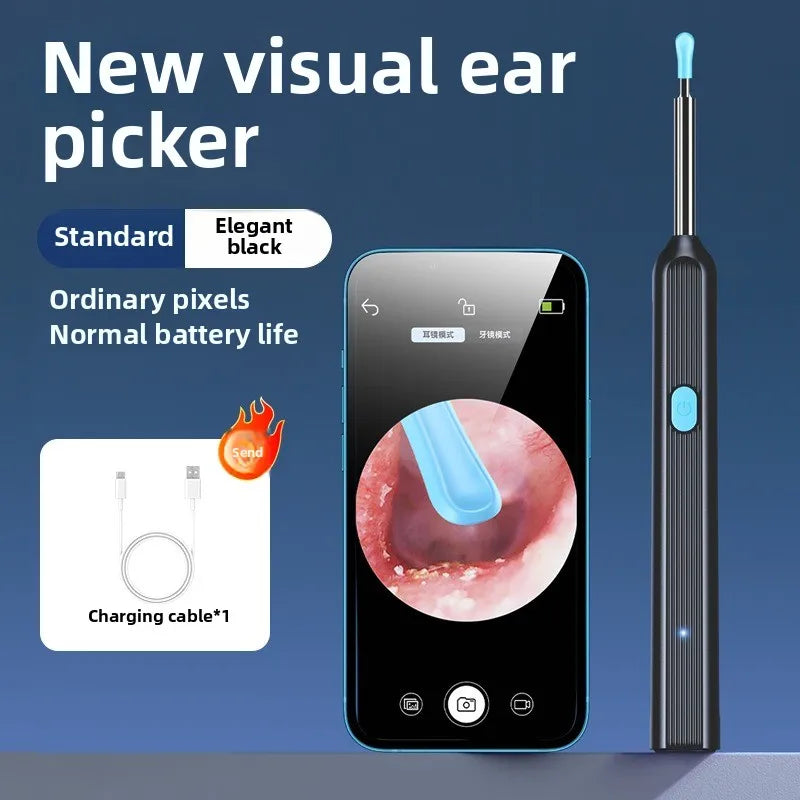 Bâtonnets auriculaires visuels intelligents Otoscope Endoscope Outil de nettoyage de cérumen Cure-oreille Mini caméra Nettoyeur d'oreilles pour les soins de santé