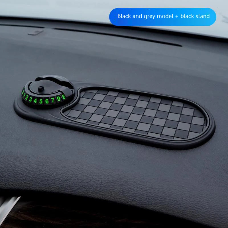 Tapis de tableau de bord antidérapant 2 en 1 avec support de téléphone rotatif à 360 degrés, support de téléphone de voiture, tapis adhésif antidérapant pour voiture