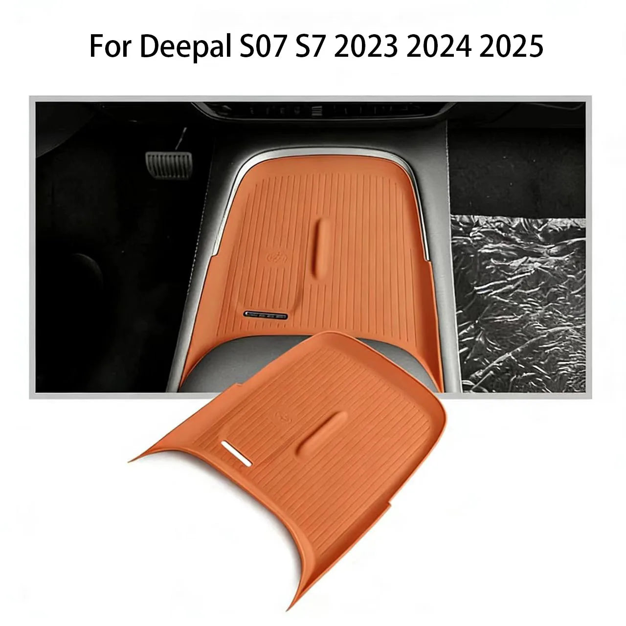 Pour Deepal S07 S7 2023 2024 2025 Panneau de charge sans fil en silicone pour console centrale de voiture Tapis antidérapant en silicone Accessoires intérieurs