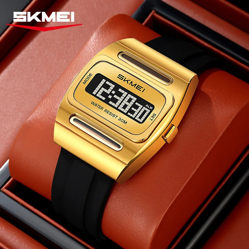 SKMEI 2563 Brand Men Electronic Watch New Fashion Alarm Clock Calendar Solar Energy Luminous Electronic Digital Watches for Man