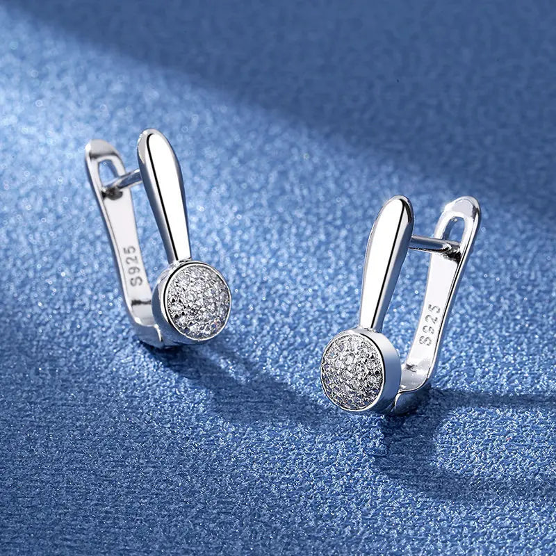 Boucles d'oreilles en argent sterling 925 Bijoux de haute qualité Rétro Motif simple Zircon violet blanc Boucles d'oreilles Meilleures ventes
