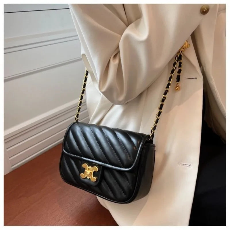 Sacs à main Tendance Explosions Fée Verte Losange Petite Chaîne Parfumée Sac à Bandoulière Style Niche Haute Qualité Sac à Main Joker
