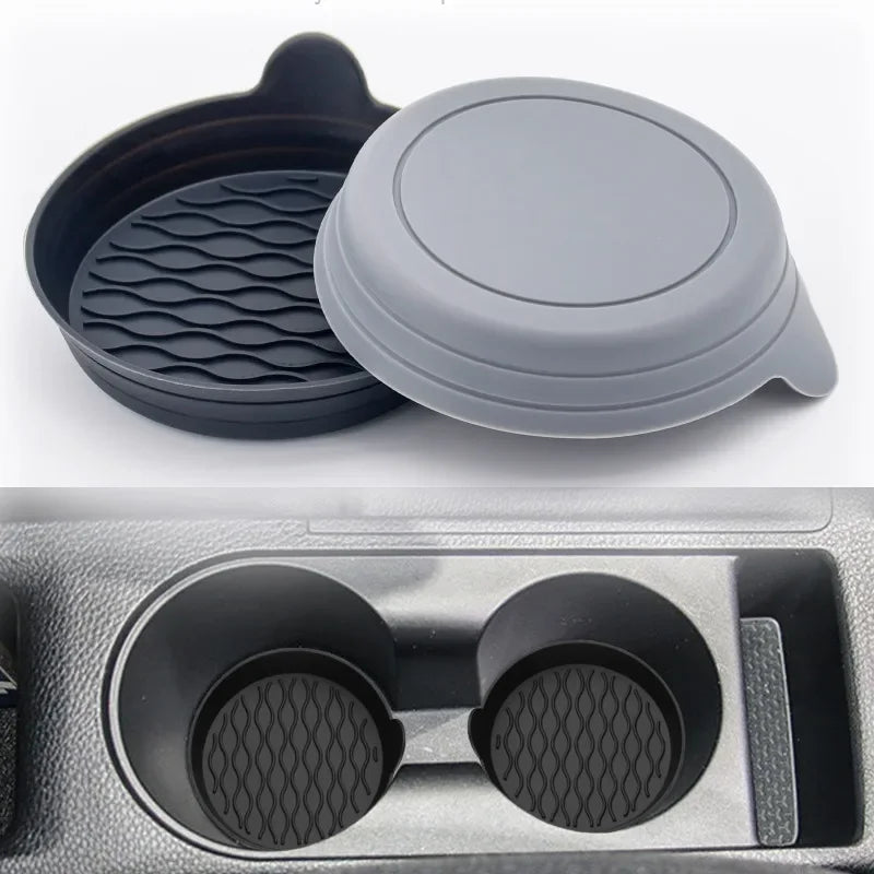 Sous-verre de voiture en silicone antidérapant pour porte-gobelet de voiture, tapis antidérapant, accessoires de décoration