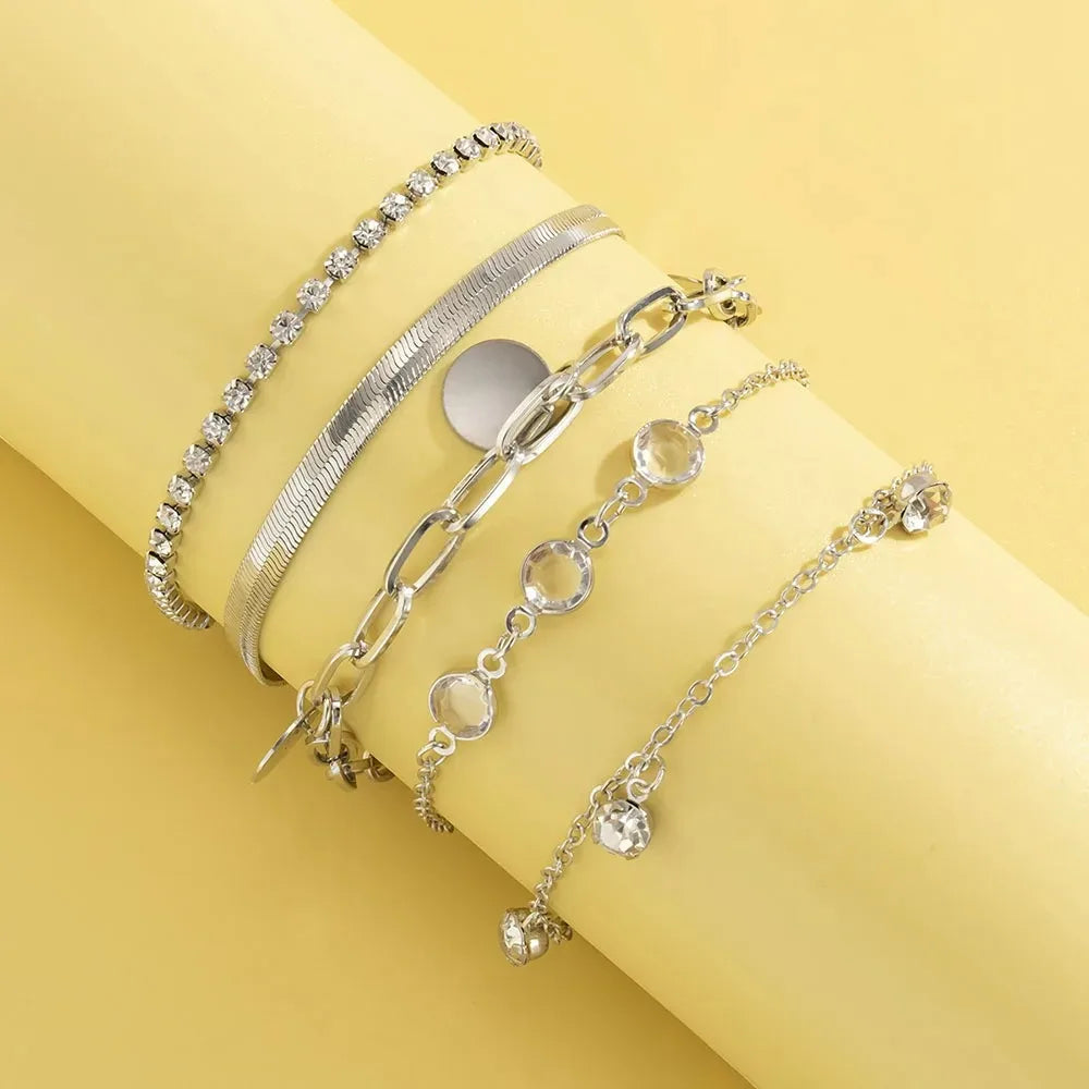 Ensemble de 3 Bracelets et Joncs Ouverts de Forme Irrégulière avec Lignes Torsadées Géométriques pour Femme, Accessoires de Style Punk Exagéré
