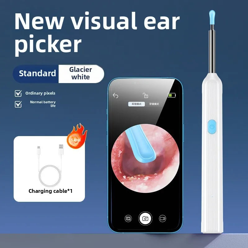 Bâtonnets auriculaires visuels intelligents Otoscope Endoscope Outil de nettoyage de cérumen Cure-oreille Mini caméra Nettoyeur d'oreilles pour les soins de santé