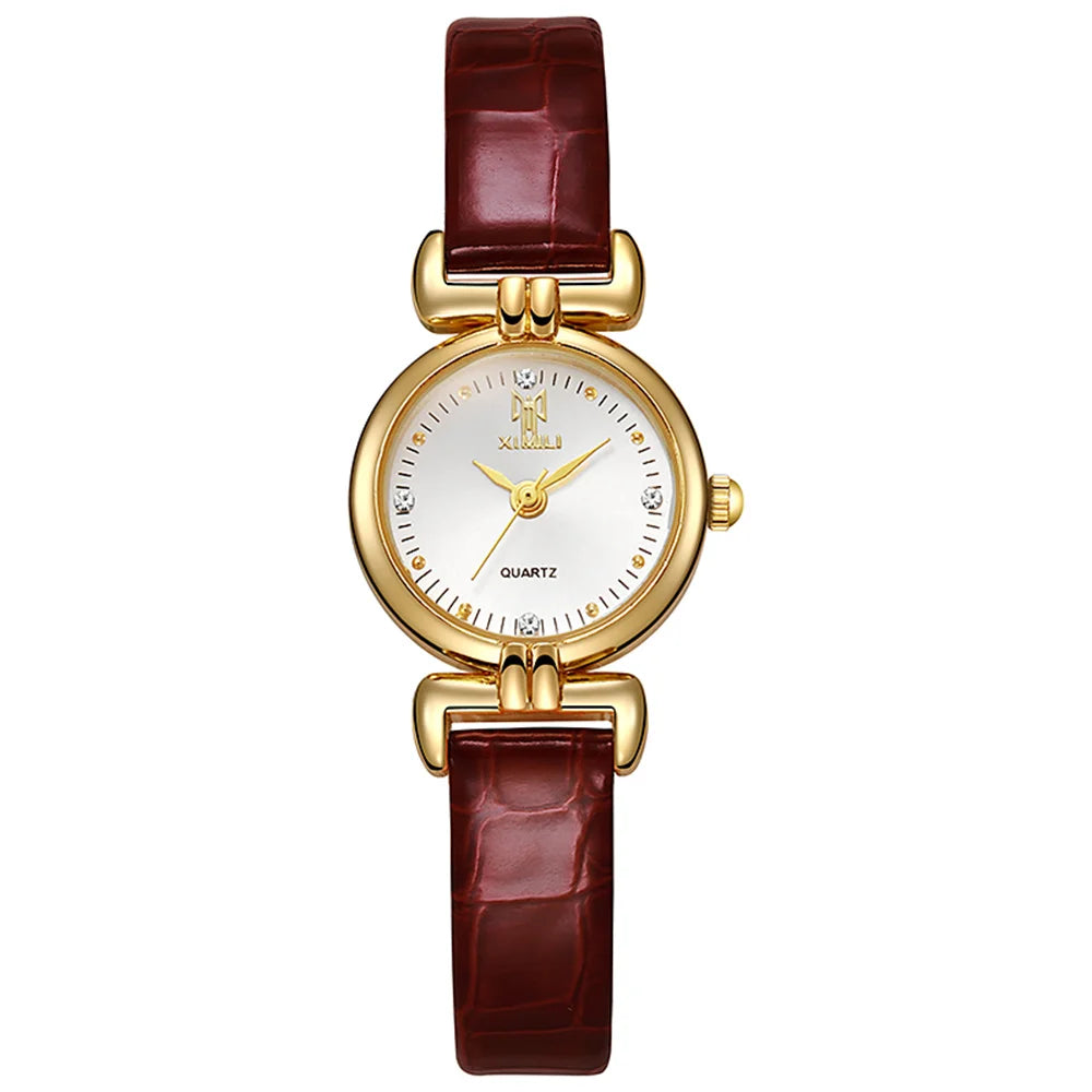 Montre-bracelet de luxe à quartz pour femmes, petite, simple, à diamants, pour affaires, pour dames 2025, nouvelle mode, couleur verte