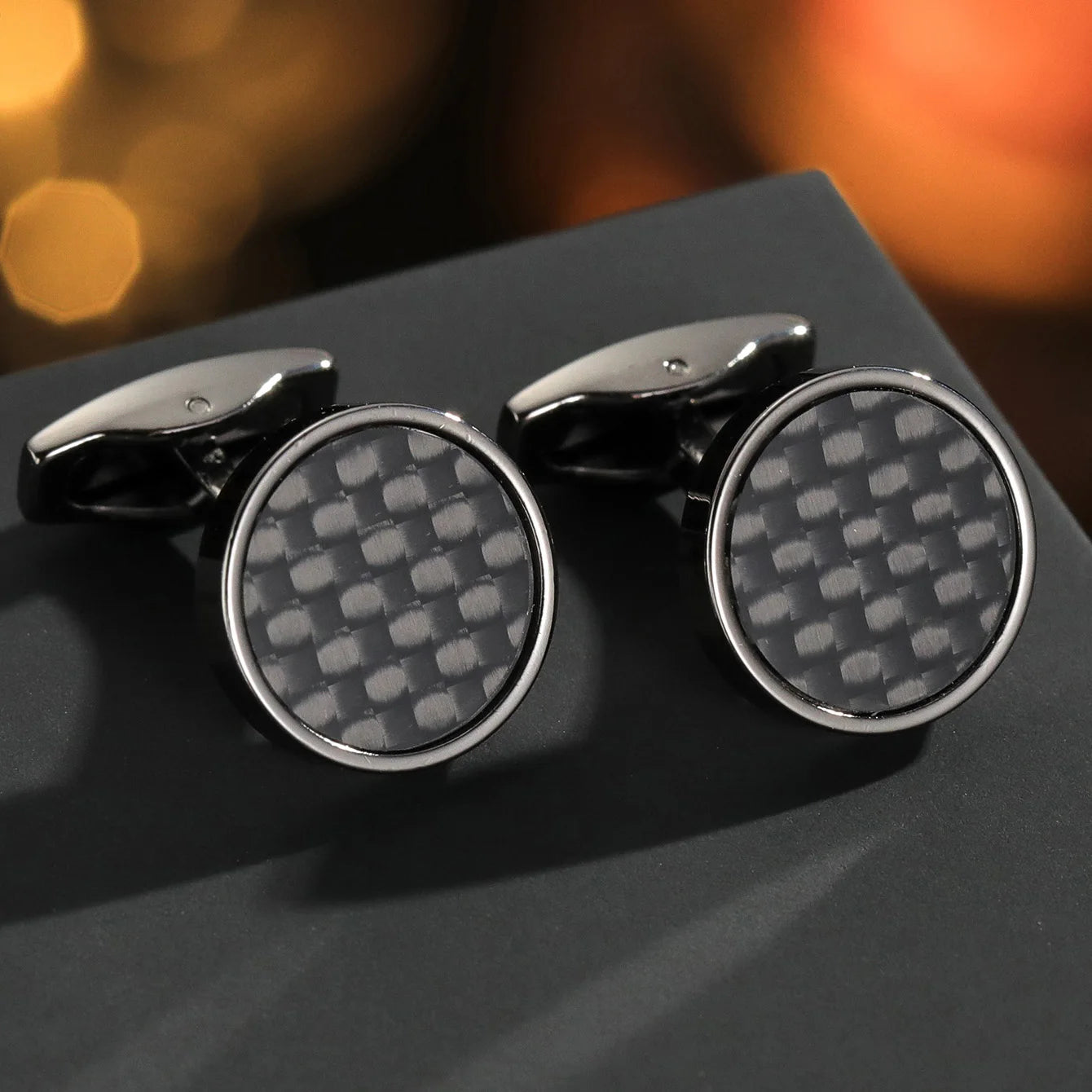 Nouveaux Boutons de Manchette Pour Hommes Carrés Ronds Chemise d'Affaires Boutons de Manchette Cadeaux pour Invités de Mariage Meilleur Cadeau pour Mari Bijoux
