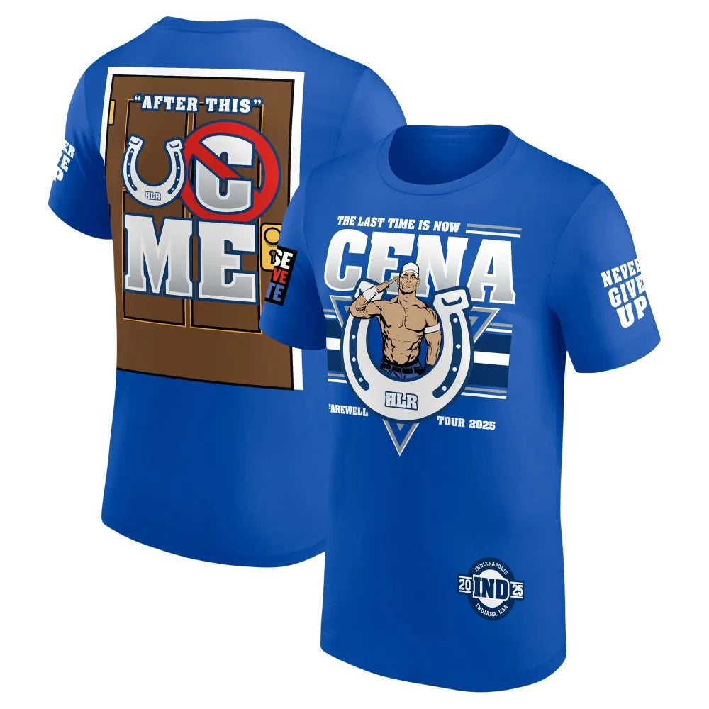 T-shirt homme bleu clair John Sena farewell tour Toronto Haut de sport respirant et à séchage rapide pour l'été
