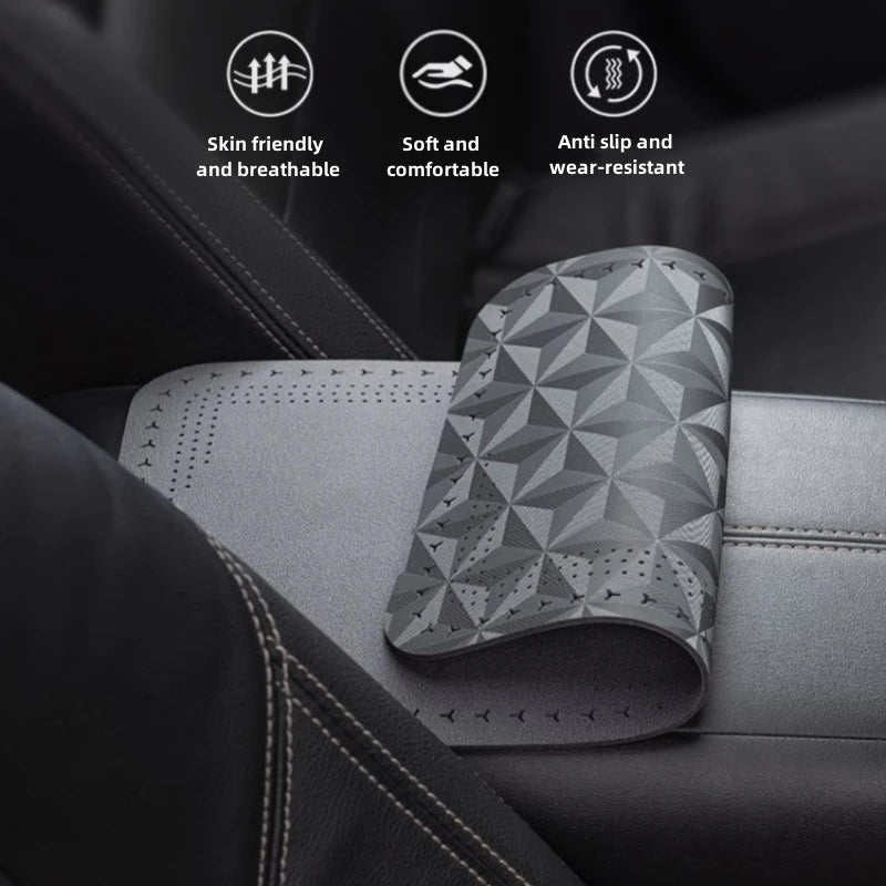 Leather Car Armrest Box Height Pad Universal Leather Armrest Cushion For Nissan  X-Trail Qashqai Micra NOTE Patrol Pulsar NISMO
