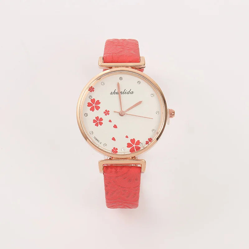 Montre Femme, Ceinture Classique Vintage, Montre à Quartz Étudiante de Niche