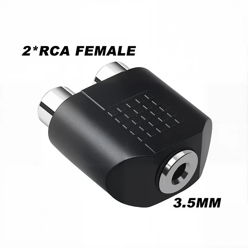 5 Pcs Adaptateur Audio Mono Stéréo 6,5/6,35 mm Interconnexion TS Fiche Mâle 1/8" 1/4" vers Connecteur Femelle RCA Convertisseur Haut-parleur