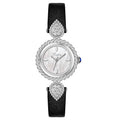 Montre femme UTHAI Marque de luxe légère Montres à cadran coquille et diamant Étanche Bracelet en cuir Montre-bracelet à quartz tendance pour femme cadeau