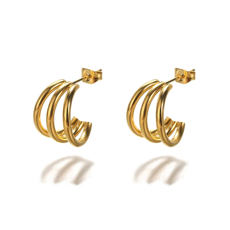 Boucles d'oreilles clous en acier inoxydable motif étoile de mer et coquillage pour femme, couleur or, style minimaliste, pour mariage, bijoux de plage d'été, cadeau