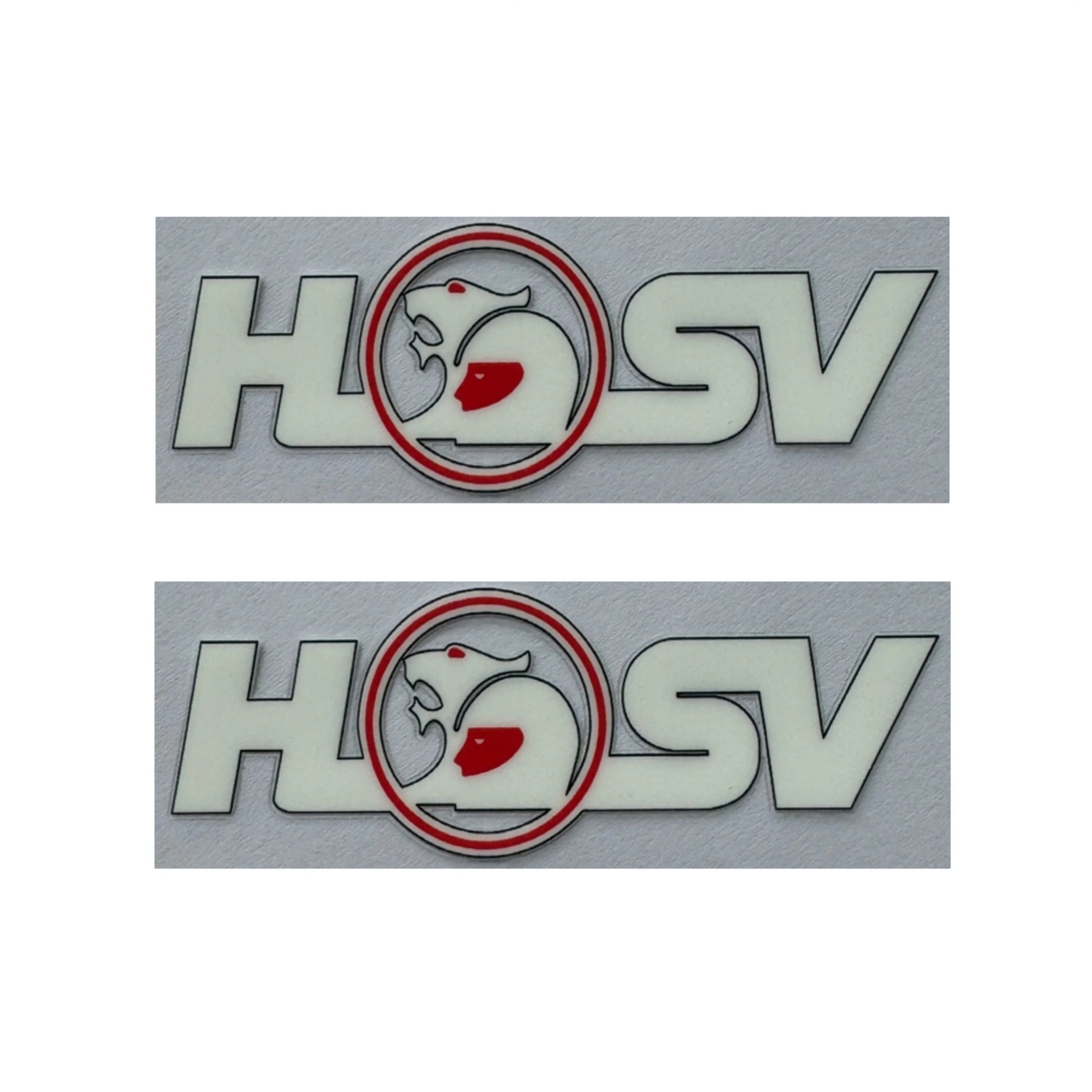Lot de 2 autocollants de logo de drapeau de course HSV - Horton Vehicle Accessories