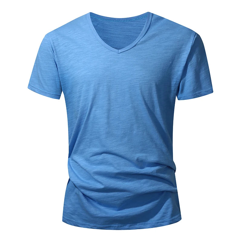 T-shirt homme 100% Coton Été Manches Courtes Hauts Tee Noir Blanc Vêtements Homme Doux Haute Qualité T-shirt Homme Décontracté