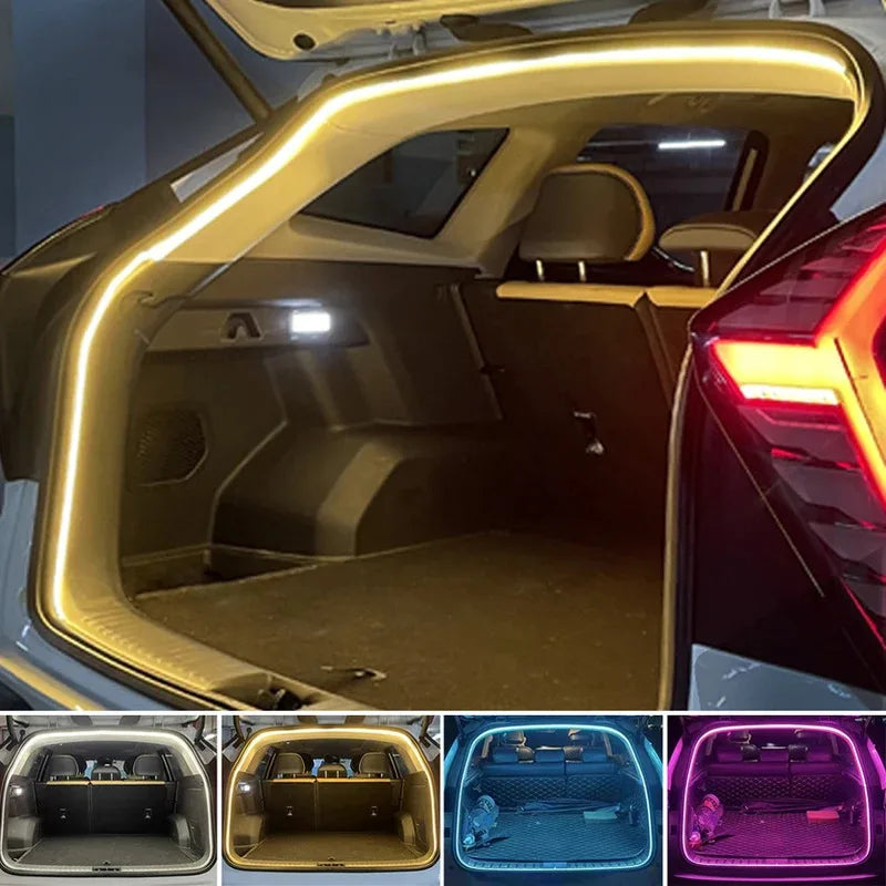 Car High Brightness Trunk Lighting Ambient Light Interior Decoration LED Wiring Free Automatic Sensing Tailgate Light Strip