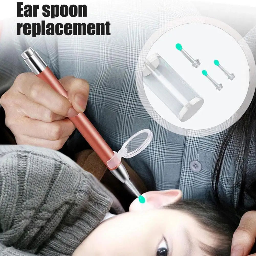 Tête de rechange pour cure-oreille  Nettoyeur de cérumen transparent  Cure-oreille intelligent  Remplacement  Nettoyeur d'oreille visuel
