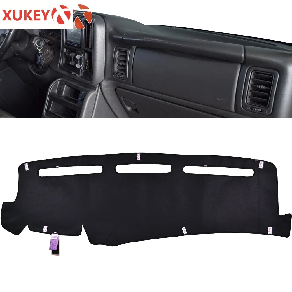 Pour Chevrolet Tahoe Suburban Avalanche Silverado 1500 Sierra 1500 1999 - 2006 Tapis de tableau de bord Couverture de tableau de bord Tapis de tableau de bord Noir