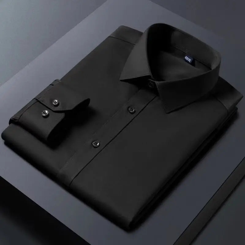 Chemise homme manches longues stretch professionnelle unie et fine