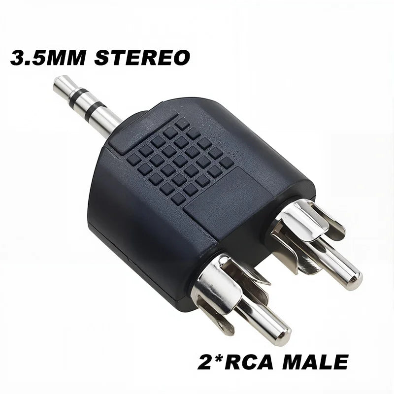 5 Pcs Adaptateur Audio Mono Stéréo 6,5/6,35 mm Interconnexion TS Fiche Mâle 1/8" 1/4" vers Connecteur Femelle RCA Convertisseur Haut-parleur