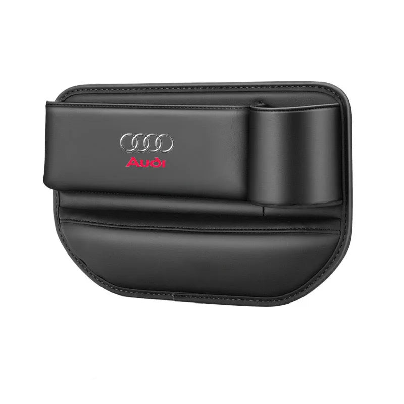 Pour Audi A3 A4 A5 A6 A7 A8 Q3 Q5 Q7 Q8 RS4 RS5 S3 S4 S5 TT Boîte de rangement de fente de siège de voiture Organisateur de fente de siège avec porte-gobelet