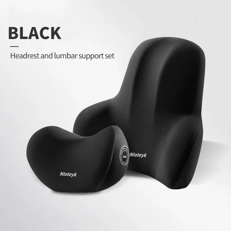 Oreiller cervical de voiture en mousse à mémoire de forme, coussin lombaire, soutien dorsal, coussin cervical de voyage, protection pour voiture et véhicule