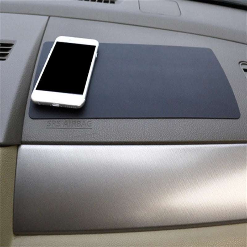 Grand tapis adhésif antidérapant en PVC pour tableau de bord de voiture, tapis de rangement antidérapant en silicone, tampon adhésif antidérapant pour support de téléphone et de clés