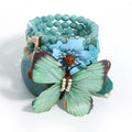 Statement Boho Beads Bracelet Butterfly Flower Accessories Handmade for Woman
