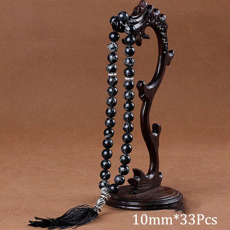 Perles de chapelet musulman Tasbih islamique 33 perles de prière chapelet pour hommes bracelet pour hommes accessoire pierres naturelles agates fait main Turquie