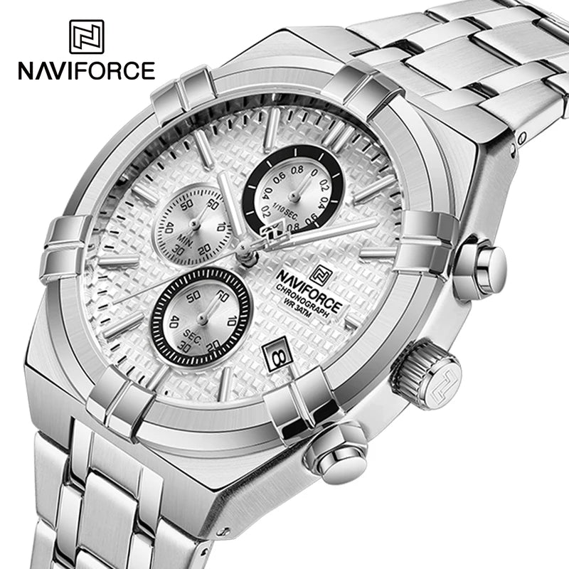 NAVIFORCE Original Watches for Men Quartz Fashion Sport Chronograph Male Simple Wild Waterproof ate Display Wristwatch Man Clock