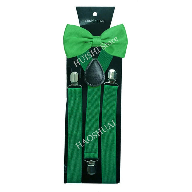 Ensemble Bretelles et Nœud Papillon en Promotion pour Hommes Femmes Garçons Fête Mariage – Bretelles Y-Back Chemise Nœud Papillon Papillon Accessoires de Costume Cadeau