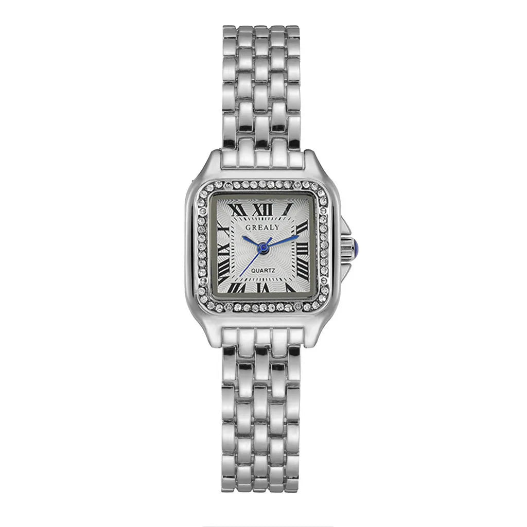 Montre Femme Luxe Léger Marque Affaires Or Acier Inoxydable Montres Quartz Mode Dames Horloge Bracelet Montre-bracelet Féminine
