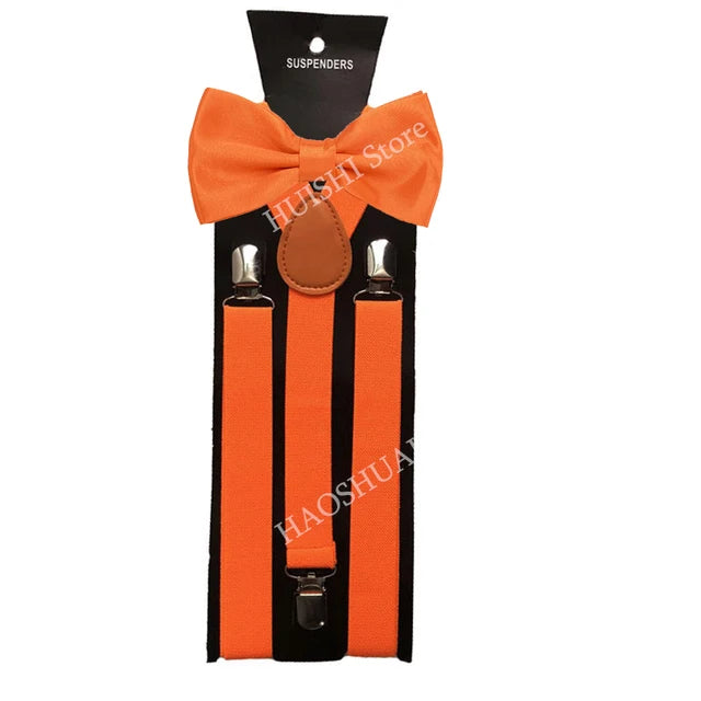 Ensemble Bretelles et Nœud Papillon en Promotion pour Hommes Femmes Garçons Fête Mariage – Bretelles Y-Back Chemise Nœud Papillon Papillon Accessoires de Costume Cadeau